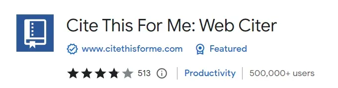 Cite This For Me: Web Citer Chrome Extension