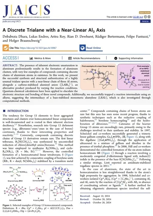 A Discrete Trialane with a Near-Linear Al₃ Axis