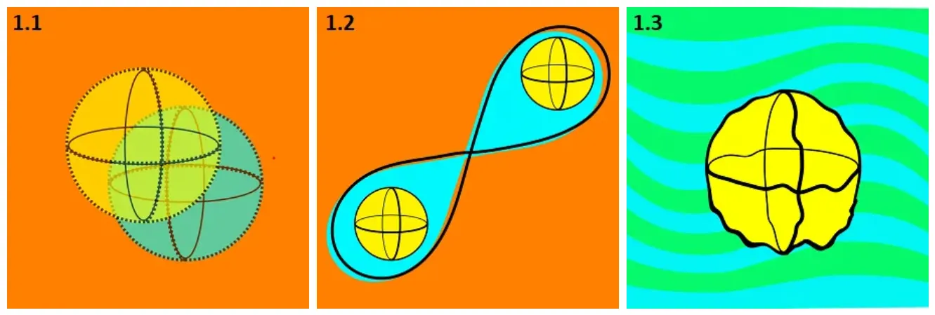 Superposition [Figure 1.1], Entanglement [Figure 1.2] and Decoherence [Figure 1.3]